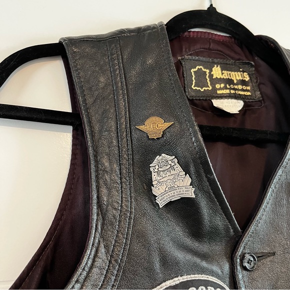 Vintage Leather Biker Vest - Picture 2 of 16